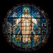 stained glass image of Jesus